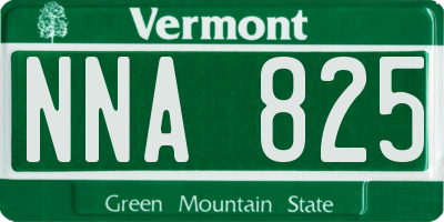 VT license plate NNA825