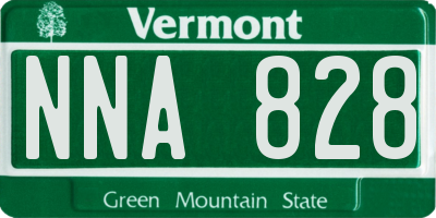 VT license plate NNA828