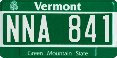 VT license plate NNA841