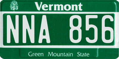 VT license plate NNA856