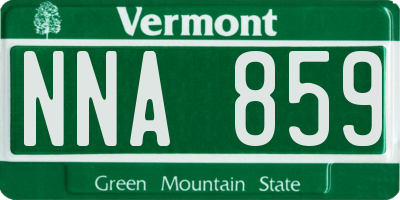 VT license plate NNA859