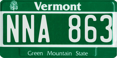 VT license plate NNA863