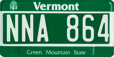 VT license plate NNA864