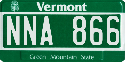 VT license plate NNA866