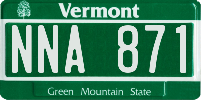 VT license plate NNA871