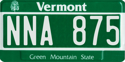 VT license plate NNA875