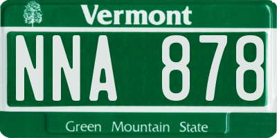 VT license plate NNA878