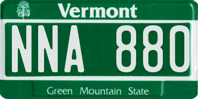 VT license plate NNA880