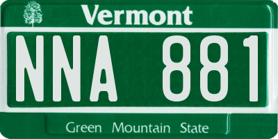 VT license plate NNA881
