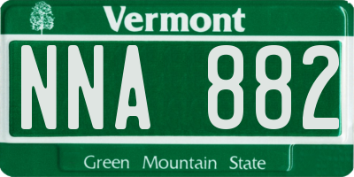 VT license plate NNA882