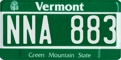 VT license plate NNA883