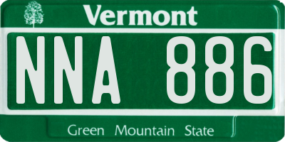 VT license plate NNA886