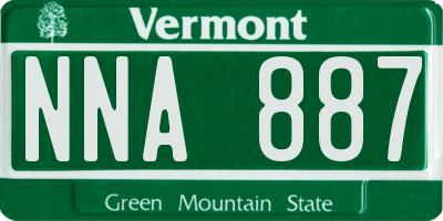 VT license plate NNA887