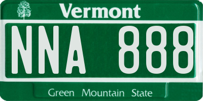 VT license plate NNA888