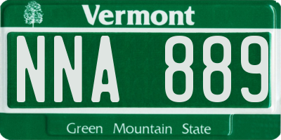VT license plate NNA889