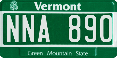 VT license plate NNA890