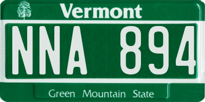 VT license plate NNA894