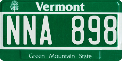 VT license plate NNA898