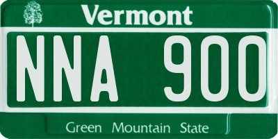 VT license plate NNA900