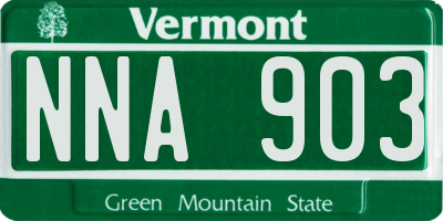 VT license plate NNA903