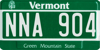 VT license plate NNA904