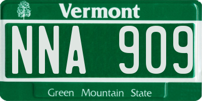 VT license plate NNA909