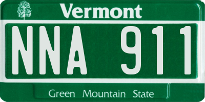 VT license plate NNA911