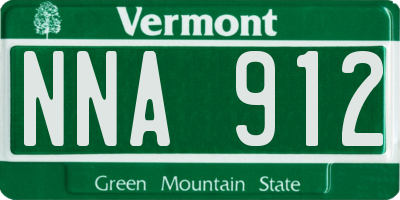 VT license plate NNA912