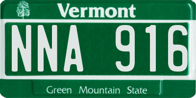 VT license plate NNA916