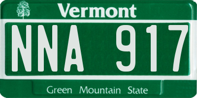 VT license plate NNA917