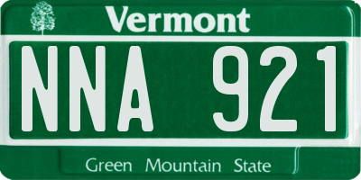VT license plate NNA921