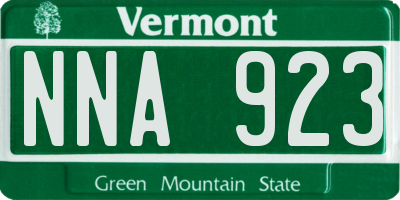 VT license plate NNA923