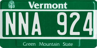 VT license plate NNA924