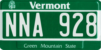 VT license plate NNA928
