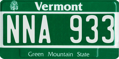 VT license plate NNA933