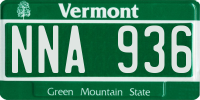 VT license plate NNA936