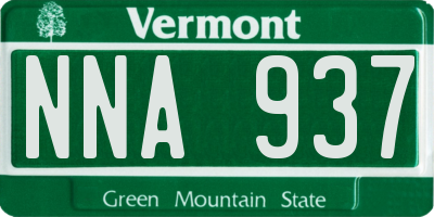 VT license plate NNA937