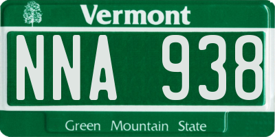 VT license plate NNA938