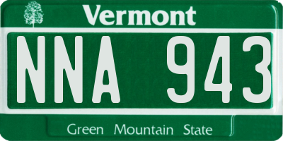 VT license plate NNA943