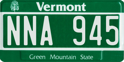 VT license plate NNA945