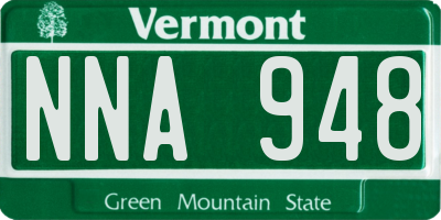 VT license plate NNA948