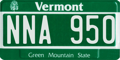 VT license plate NNA950