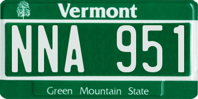 VT license plate NNA951
