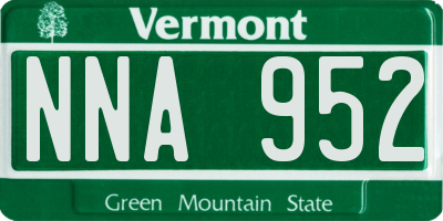 VT license plate NNA952