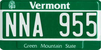 VT license plate NNA955