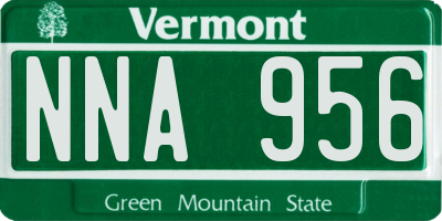 VT license plate NNA956
