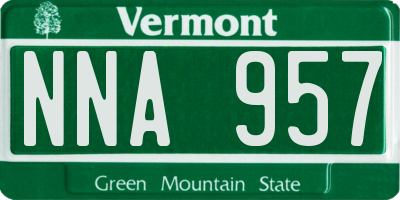 VT license plate NNA957