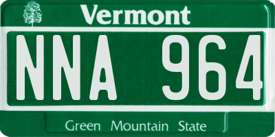 VT license plate NNA964
