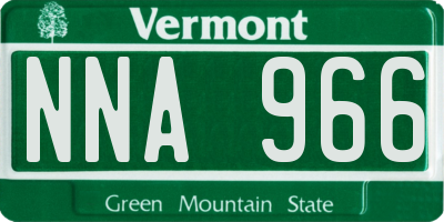 VT license plate NNA966