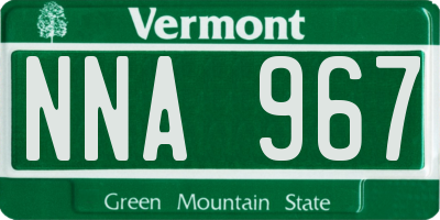 VT license plate NNA967